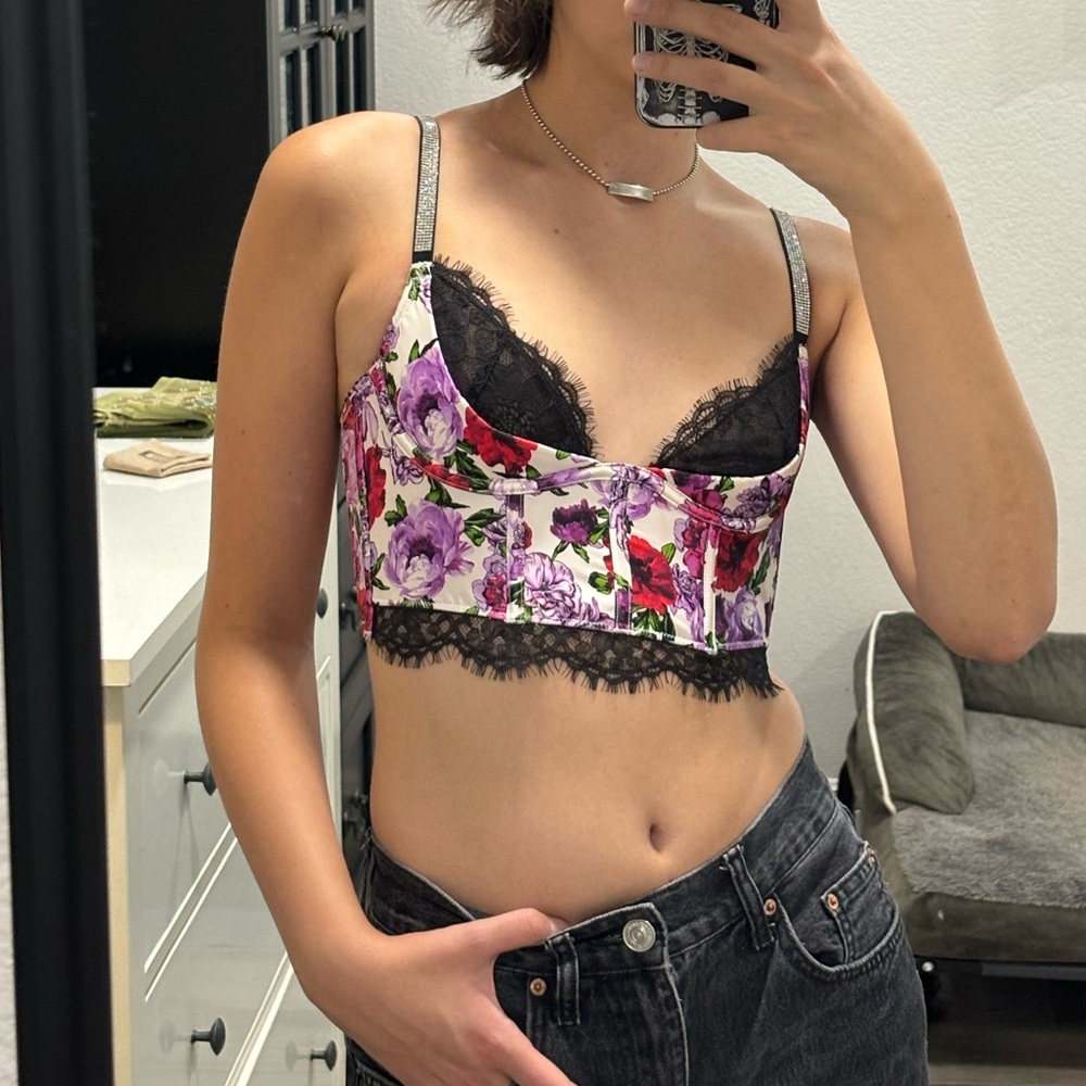 Victoria's Secret Floral Lace Bustier